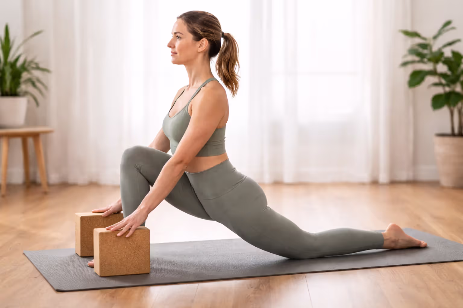 Low Lunge — gentle yet effective hip flexor stretch