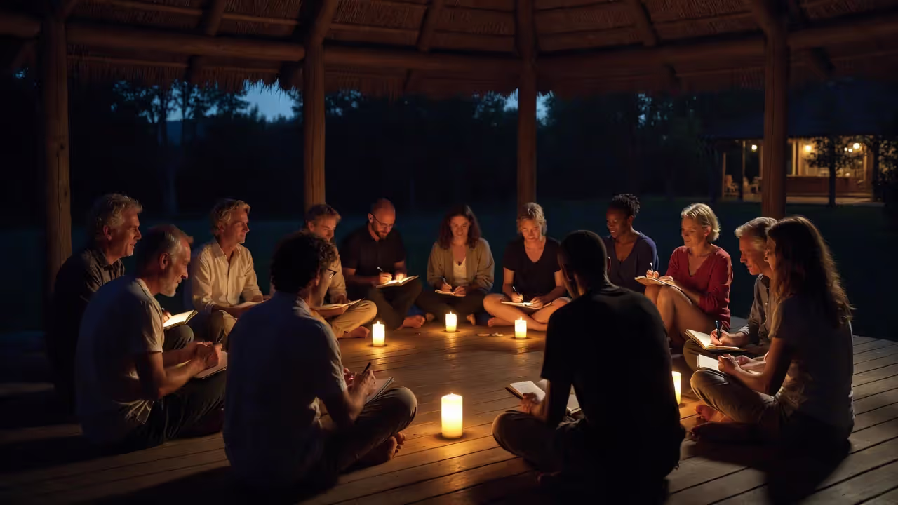 Evening reflection and community connection